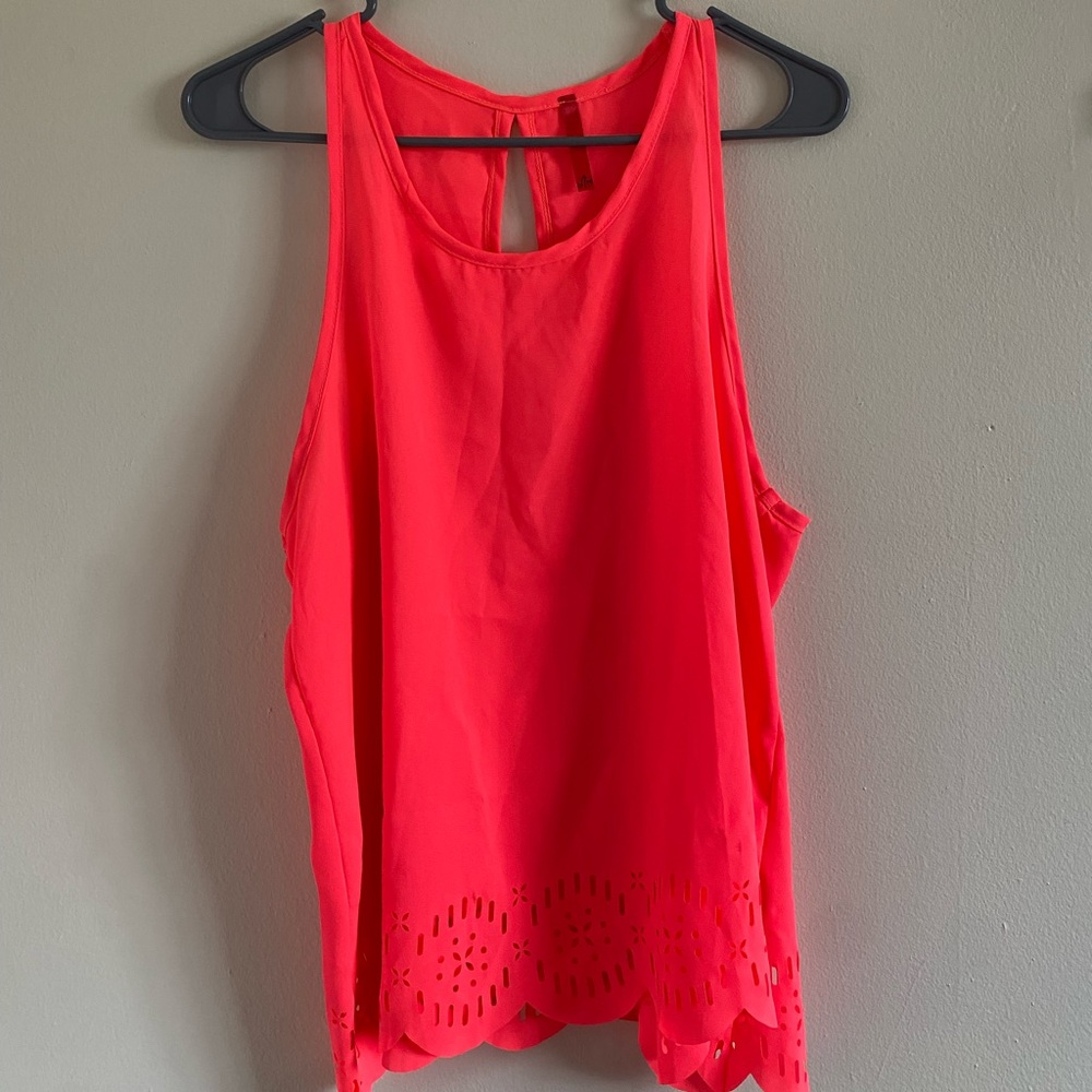 Neon pink blouse